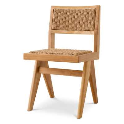 product image of Outdoor Dining Chair Niclas Natural Teak Natural Weave By Eichholtz Eich 117432 1 569