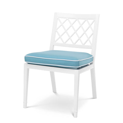 product image of Outdoor Dining Chair Paladium White Sunbrella Mineral Blue By Eichholtz Eich 112847 1 568
