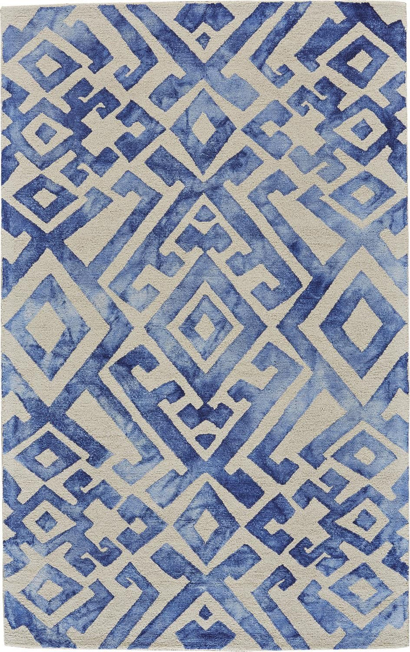 media image for Marengo Hand Tufted Blue Rug by BD Fine Flatshot Image 1 243