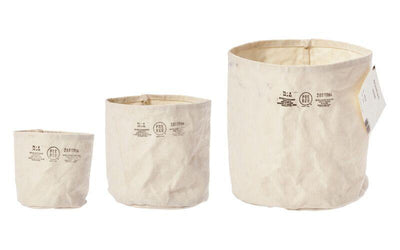 product image for canvas pot cover medium off white design by puebco 1 19