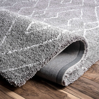 product image for Hand Tufted Beaulah Shaggy Rug in Grey by NuLOOM 35