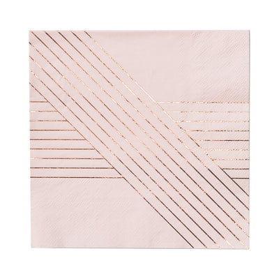 product image of amethyst pale pink striped lunch paper napkins design by harlow grey 1 570