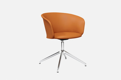 product image for kendo cognac leather swivel chair bu hem 20242 2 99