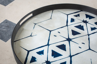 product image for tribal hexagon glass tray by ethnicraft 4 97