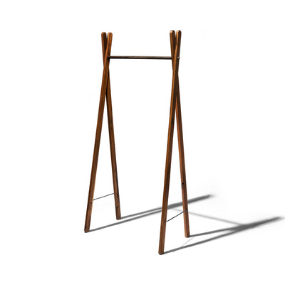 product image for teak wood garment rack design by puebco 1 1