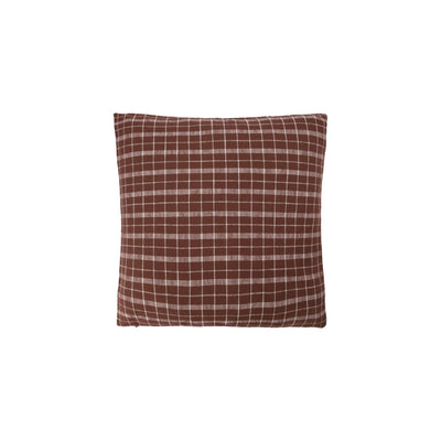 product image for thame brown check cushion cover by house doctor 204030060 1 6