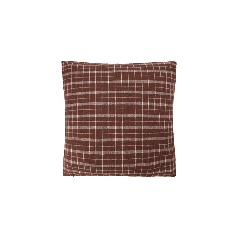 media image for thame brown check cushion cover by house doctor 204030060 1 263