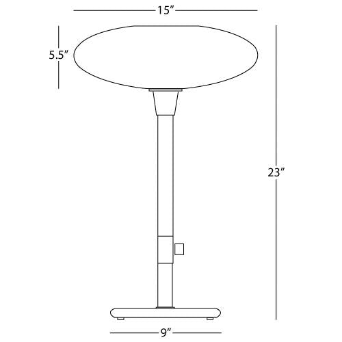 media image for Ovo Table Lamp by Rico Espinet for Robert Abbey 243