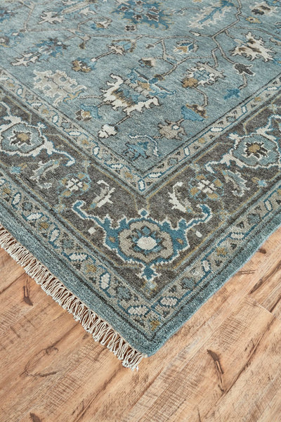 product image for Alden Hand Knotted Blue and Gray Rug by BD Fine Corner Image 1 73