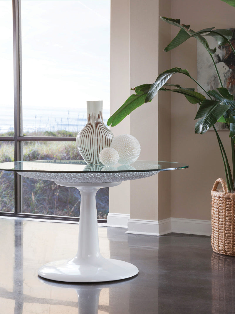 media image for seascape white dining tablewith glass top by artistica home 01 2074 870 56c 2 280