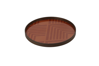 product image for orange chevron glass tray by ethnicraft 1 25