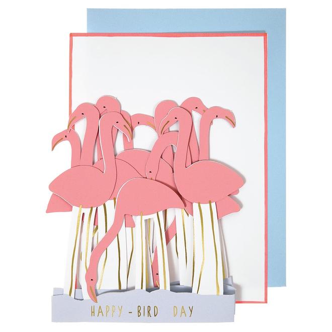 media image for flamingo concertina card by meri meri 1 276