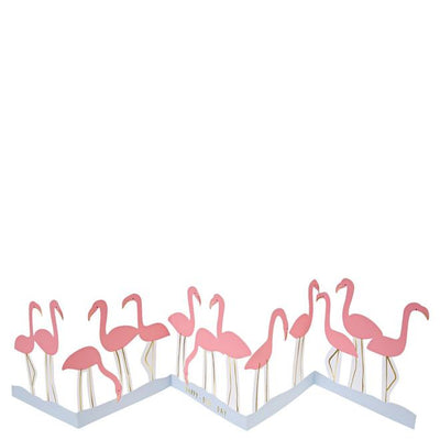 product image for flamingo concertina card by meri meri 2 42