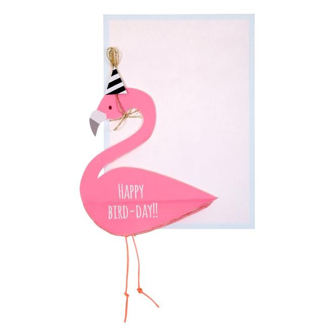 media image for flamingo honeycomb card by meri meri 1 281