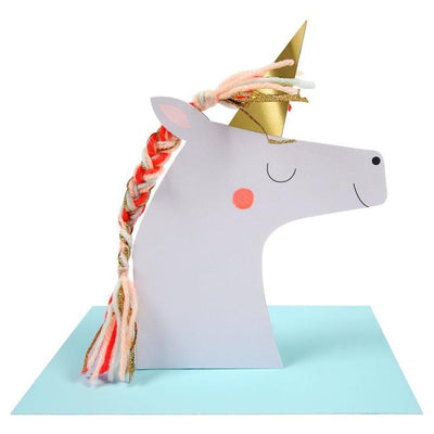 product image for unicorn stand up card by meri meri 1 22