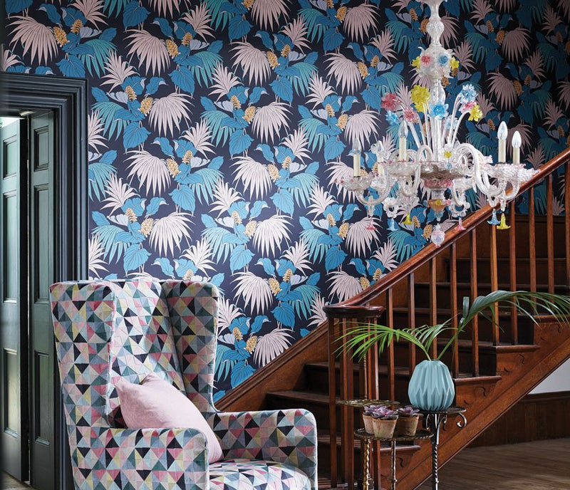 media image for Vernazza Wallpaper in Teal and blus from the Manarola Collection by Osborne & Little 239