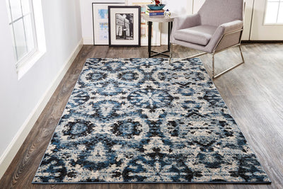 product image for Tullamore Blue and Gray Rug by BD Fine Roomscene Image 1 63