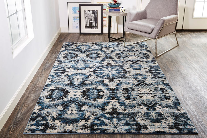 media image for Tullamore Blue and Gray Rug by BD Fine Roomscene Image 1 279