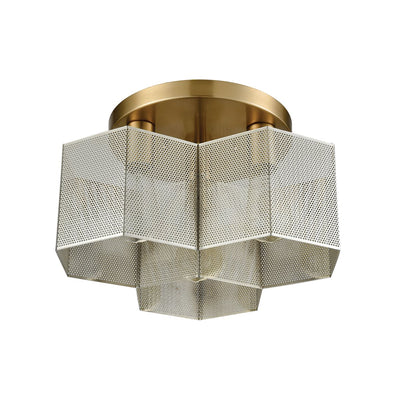 product image of Compartir 3 Semi Flush in Polished Nickel & Satin Brass 58
