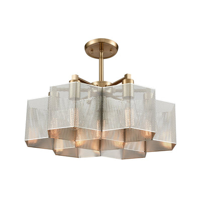 product image of Compartir 7 Pendant in Polished Nickel & Satin Brass 554
