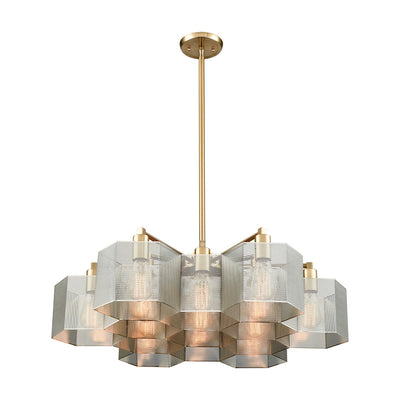 product image of Compartir 13 Pendant in Polished Nickel & Satin Brass 50