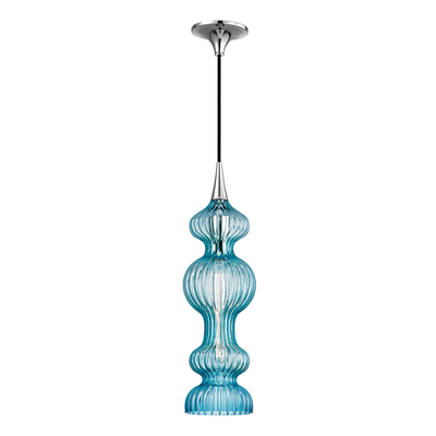 product image for hudson valley pomfret 1 light pendant with blue glass 1600 2 21