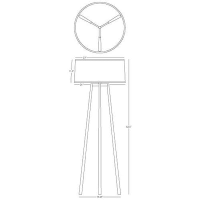 product image for Shinto Tripod Floor Lamp by Rico Espinet for Robert Abbey 80