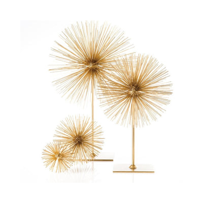 product image for spike sphere sculpture on stand gold by torre tagus 4 83