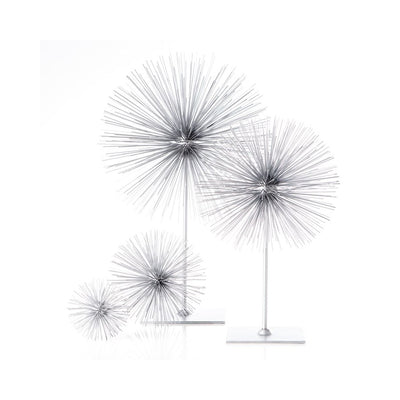 product image for spike decor sphere ball silver by torre tagus 4 34