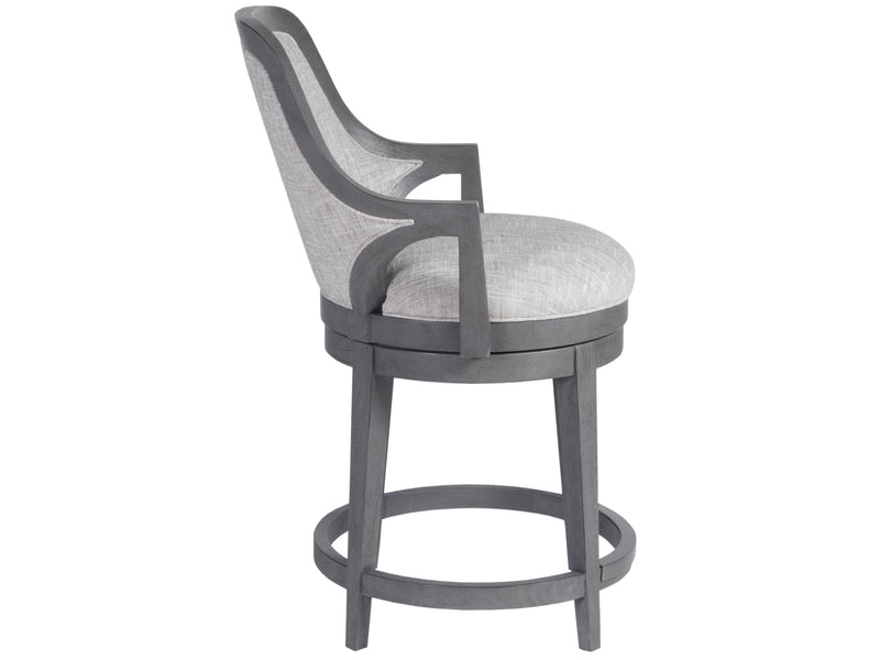 media image for appellation upholstered swivel counter stool by artistica home 01 2200 895 01 4 20