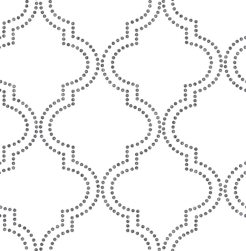 media image for Ogee Dotted Wallpaper in Black/White 242