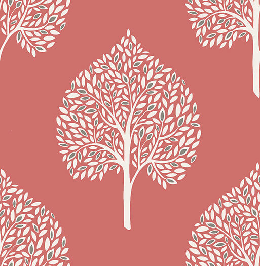 media image for Tree of Life Wallpaper in Ivory/Grey/Terracotta 227