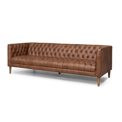 product image for Williams Leather Sofa In New Chocolate 74