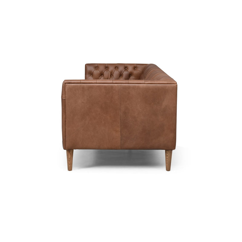 media image for Williams Leather Sofa In New Chocolate 224