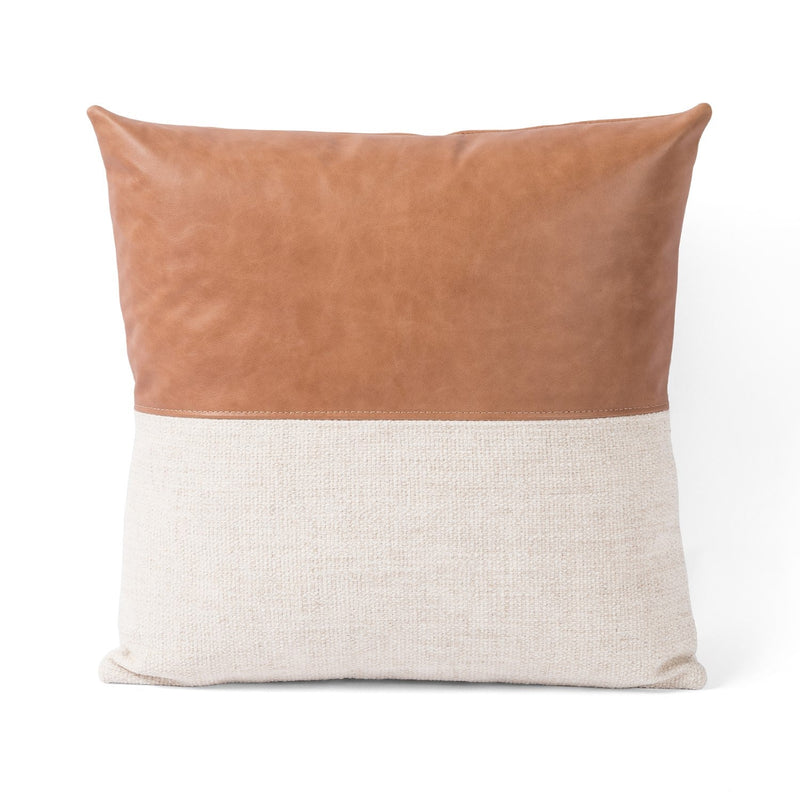 media image for leather linen buttersctch pillow by bd studio 225798 013 8 210