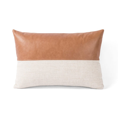 product image for leather linen buttersctch pillow by bd studio 225798 013 4 22