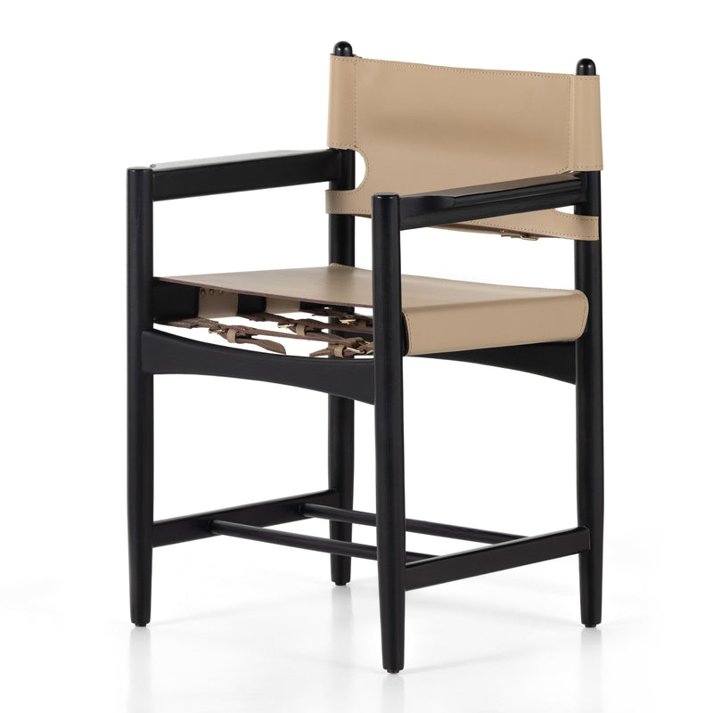 media image for parsal dining chair almond leather blend by bd studio 225869 002 open box 1 28