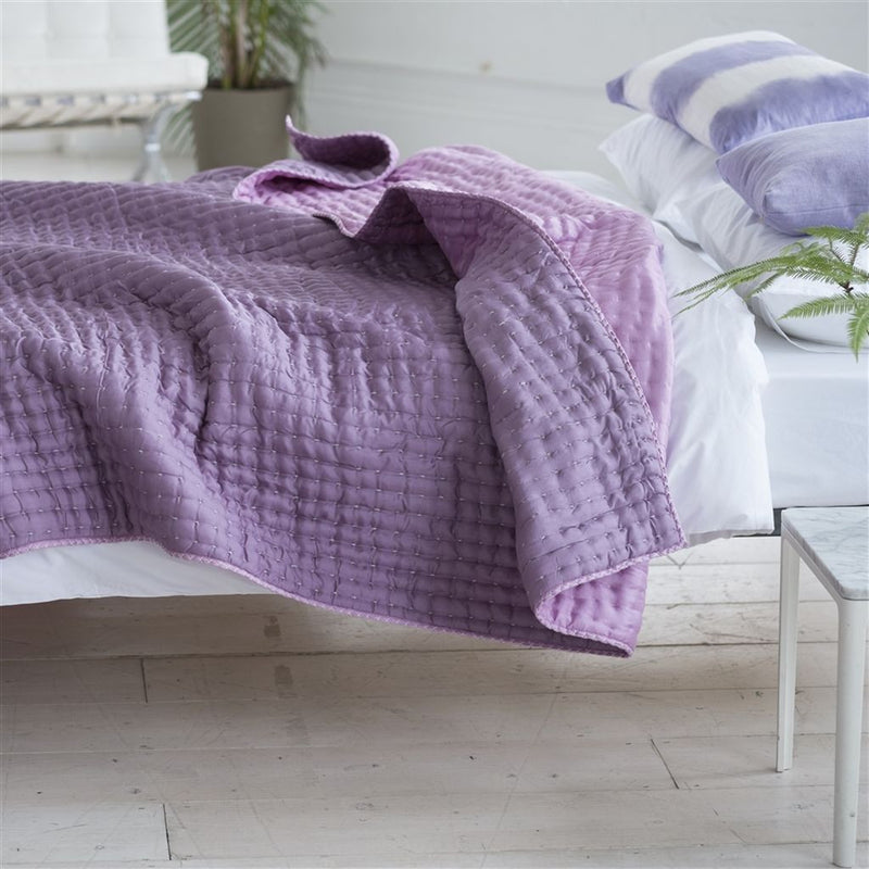 media image for Chenevard Damson & Magenta Silk Quilt and Shams design by Designers Guild 287