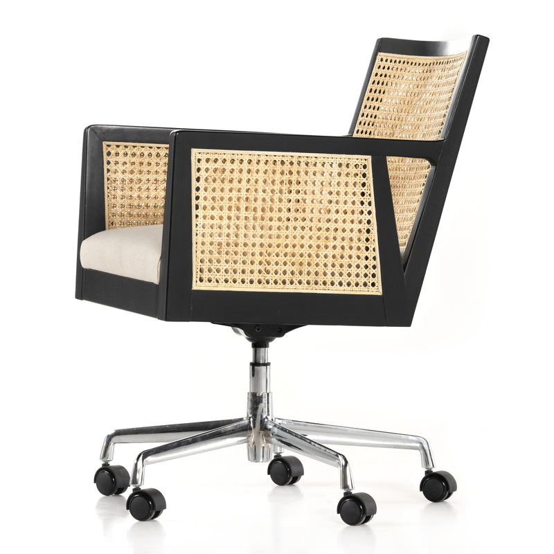 media image for antonia arm desk chair brushed ebony 3 275