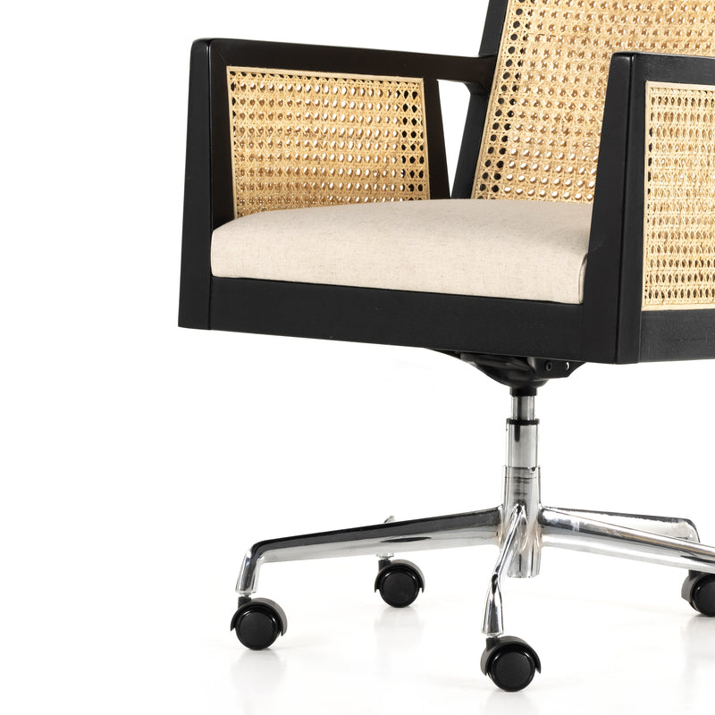 media image for antonia arm desk chair brushed ebony 9 232