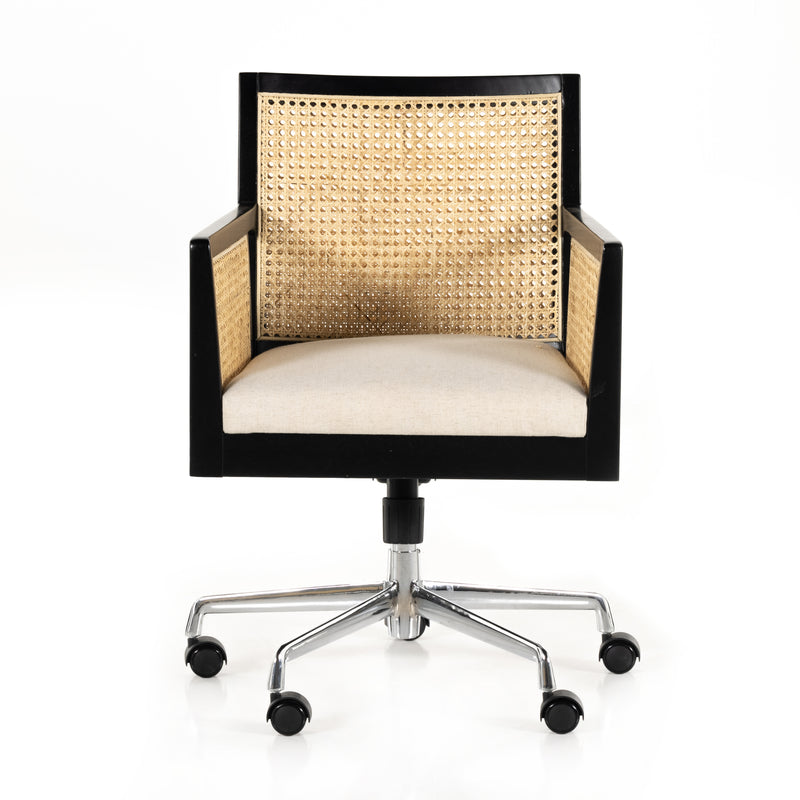 media image for antonia arm desk chair brushed ebony 2 245