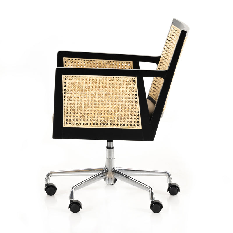media image for antonia arm desk chair brushed ebony 4 229