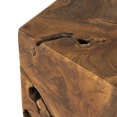 product image for teak square stool by bd studio 227026 002 8 0
