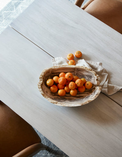 product image for oval petrified wood bowl by bd studio 227714 001 9 48