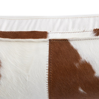 product image for modern cowhide lumbar pillow in black white by bd studio 7 97