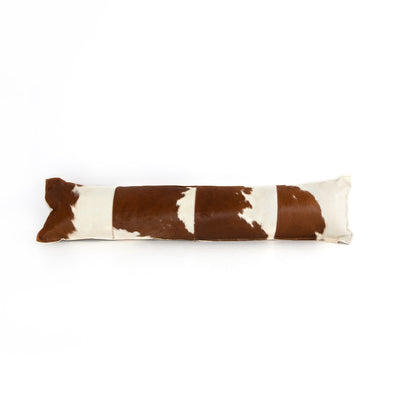 product image of modern cowhide lumbar pillow in black white by bd studio 1 586
