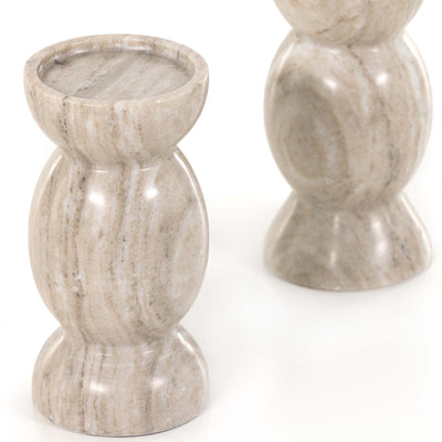 product image for kivu pillar candle holder set of 2 grey 11 1