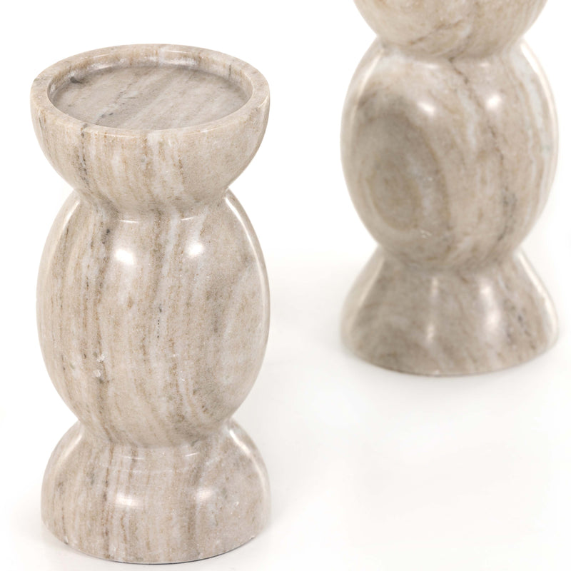 media image for kivu pillar candle holder set of 2 grey 11 29