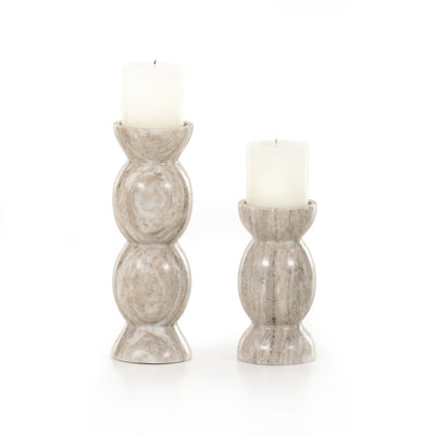product image for kivu pillar candle holder set of 2 grey 9 93