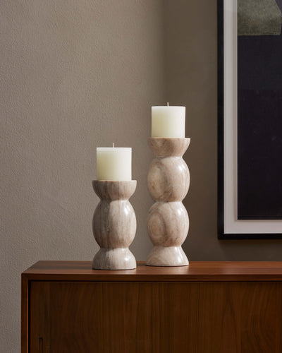 product image for kivu pillar candle holder set of 2 grey 15 59